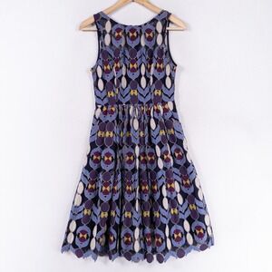 Maeve Chelan Dress Size 0 Multicolor Mesh Overlay Lined Sleeveless Knee Length